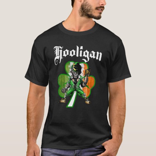 T-shirt Hooligan Leprechaun Shamrock Jour de la Saint Patr (Devant)