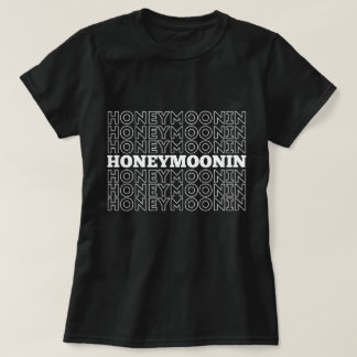 T-shirt Hooneymoonin branché hubby wifey jeunes mariés vac