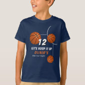 T-shirt Hoop it up Basketball Ball Anniversaire de enfant (Devant)
