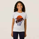 T-Shirt Hoops Basketball & Net Girls Tee (Devant entier)