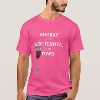 T-shirt Hooray vin boisson festival vin rouge blanc