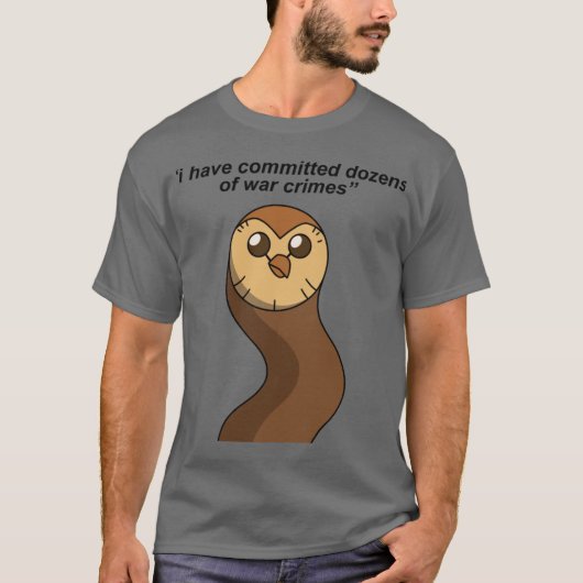 T-shirt Hooty has committed war crime Perfect Gift Owl hou (Devant)