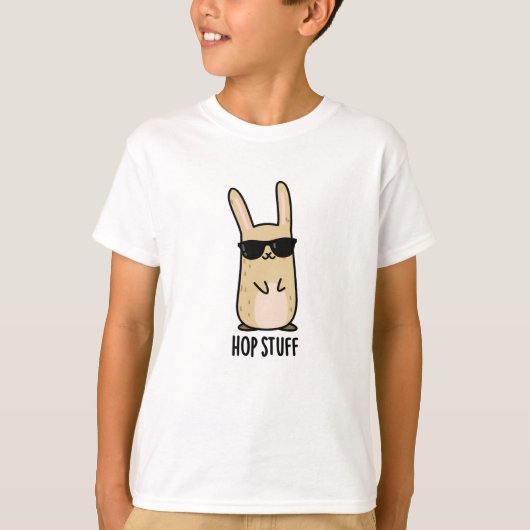 T-shirt Hop Stuff Funny Lapin Lapin Pun (Devant)