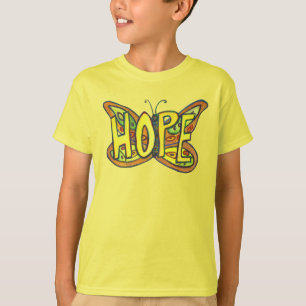 T-shirt Hope Butterfly Word Art Inspiration personnalisée 