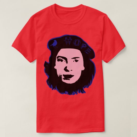 T-shirt HOPE Emily Dickinson Che Guevara art Dark Blue ver (Design devant)