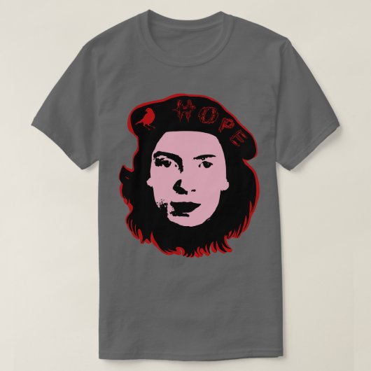 T-shirt HOPE Emily Dickinson Che Guevara design d'art (Design devant)