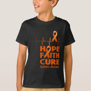 T-shirt Hope Faith Cure - Sensibilisation à la leucémie