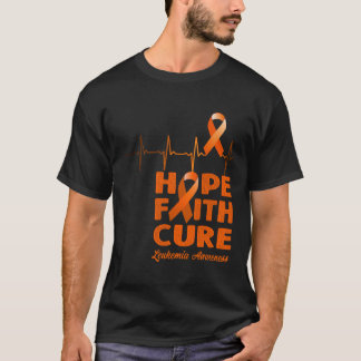T-shirt Hope Faith Cure - Sensibilisation à la leucémie