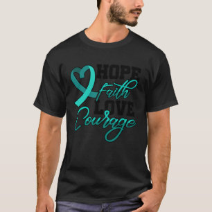 T-shirt Hope Faith Love Courage PSTD Sensibilisation au st