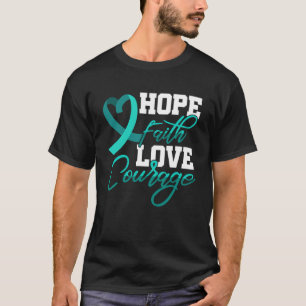 T-shirt Hope Faith Love Courage PSTD Sensibilisation au st