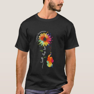 T-shirt Hope Faith Love Sensibilisation sur l'autisme mign