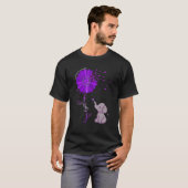 T-shirt Hope Fight Cure Alzheimer's Awareness Purple Flowe (Devant entier)