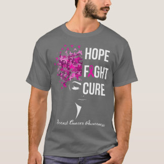 T-shirt Hope Fight Cure Pink Warrior Breast Cancer Awarene