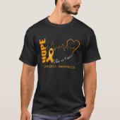 T-shirt Hope For A Cure Leukemia Awareness Support Leukemi (Devant)