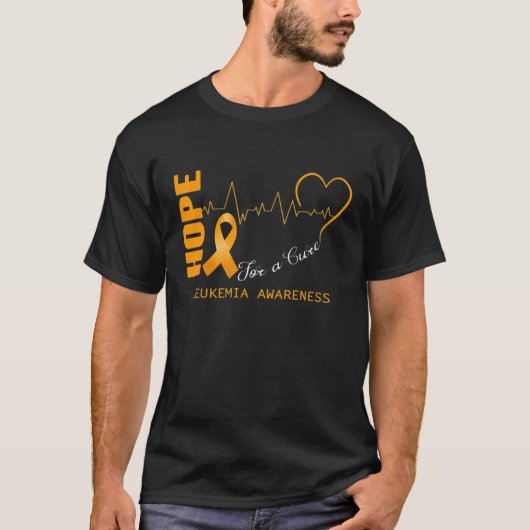T-shirt Hope For A Cure Leukemia Awareness Support Leukemi (Devant)