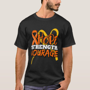T-shirt Hope Force Courage Leucémie Cancer Sensibilisation