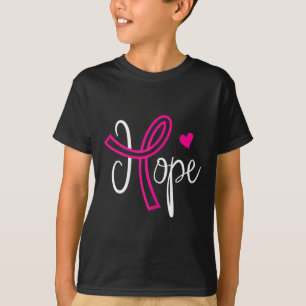 T-shirt Hope Heart Pink Ribbon I Femmes soutien Cadeau