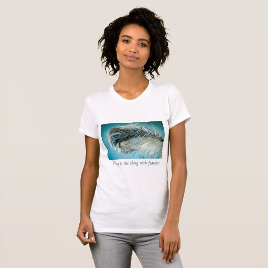 T-Shirt Hope is het ding met veren (Voorkant volledig)