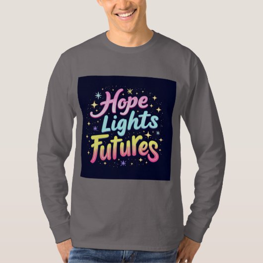 T-shirt Hope Lights Futures - Futuriste & Vibrant Sleeve (Devant)
