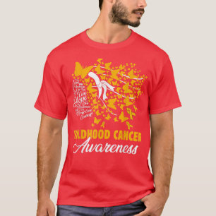 T-shirt Hope Love Cure Butterflies Children Cancer Award