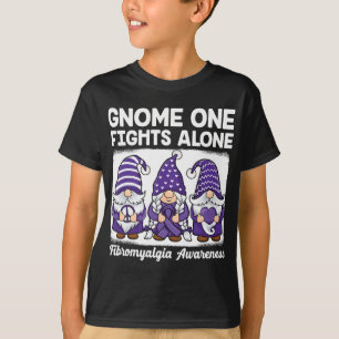 T-shirt Hope Love Gnomes Purple Ribbon Fibromyalgia Award
