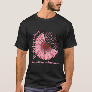 T-shirt Hope Love Sunflower Ribbon Sensibilisation au canc