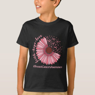 T-shirt Hope Love Sunflower Ribbon Sensibilisation au canc