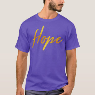 T-shirt Hope Name Hand Lettering in Faux Gold Letters
