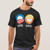 T-shirt HOPE (Obama) contre HATE (Trump) (Devant)