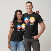 T-shirt HOPE (Obama) contre HATE (Trump) (Unisexe)