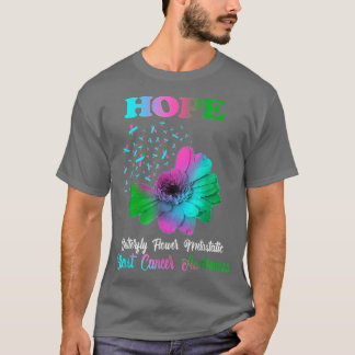 T-shirt HOPE Papillon Fleur Métastatique Cancer du sein Aw