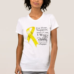 T-shirt Hope Support Cure I Wear a Ribbon - Ewing Sarcoma