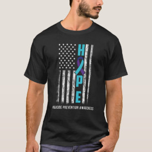 T-shirt Hope USA Sensibilisation au suicide au drapeau Rub