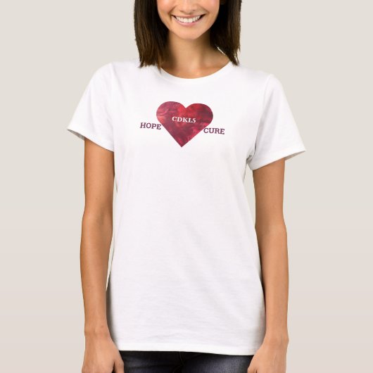 T-shirt HopeLoveCure CDKL5 (Devant)