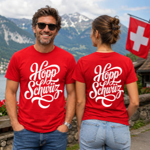 T-shirt Hopp Schwiiz Allez Suisse Conception Pour Les Fans