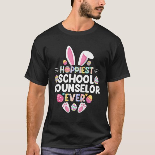 T-shirt Hoppiest School Counselor Ever  Happy Easter Day (Devant)
