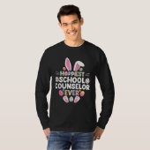 T-shirt Hoppiest School Counselor Ever  Happy Easter Day (Devant entier)