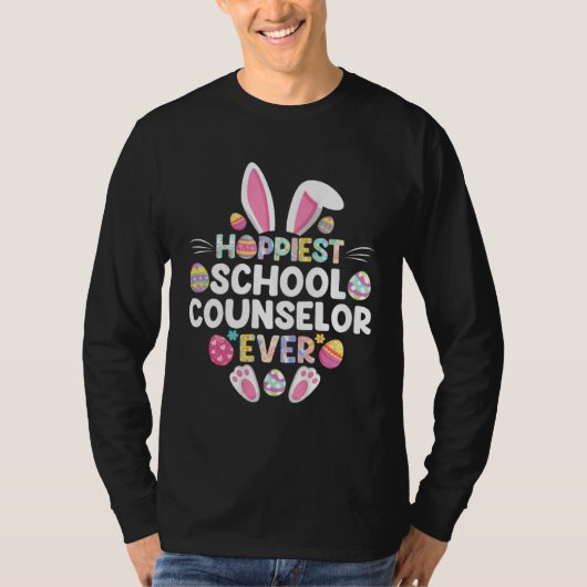 T-shirt Hoppiest School Counselor Ever  Happy Easter Day (Devant)