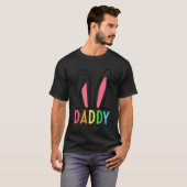 T-shirt Hoppy Daddy Bunny Mignonne Jour De Pâques Drôle Po (Devant entier)