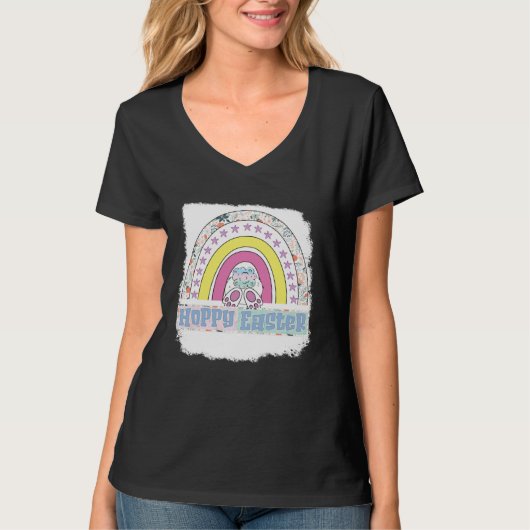 T-shirt Hoppy easter  rainbow easter easters day easter bu (Devant)