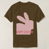 T-shirt Hoppy Pâques mignonne lapin lapin Conception parfa (Design devant)