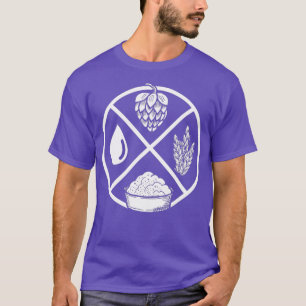 T-shirt Hops Barley Levure d'eau d'orge Bière