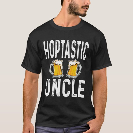 T-shirt Hoptastic Uncle Funny Beer Lover Boisson Home Brew (Devant)