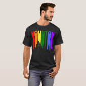 T-shirt Horizon d'arc-en-ciel de gay pride de Houston le (Devant entier)