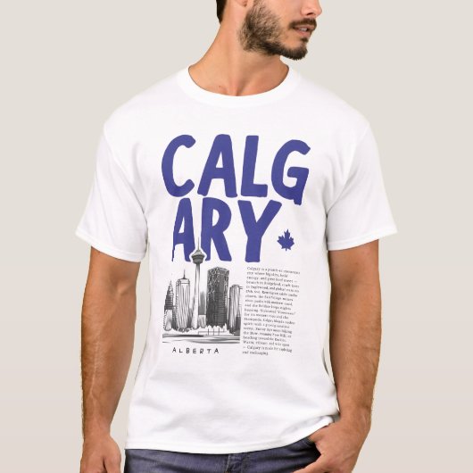 T-shirt Horizon de Calgary Alberta Canada (Devant)