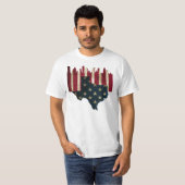 T-shirt Horizon de drapeau de Houston, le Texas (Devant entier)