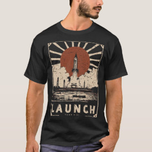 T-shirt Horizon vertical : Rocket dans le calme