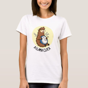 T-shirt Horloge A-llama Funny Llama Pun
