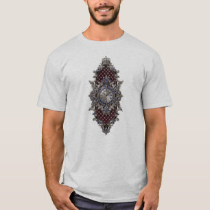 T-shirt Horloge baroque victorienne vintage à blason orné