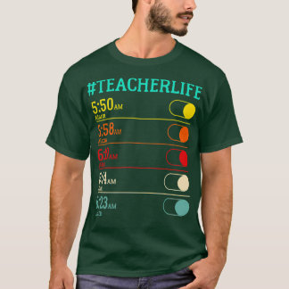 T-shirt Horloge d'alarme de la vie de l'enseignant